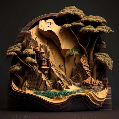 3D model island (STL)